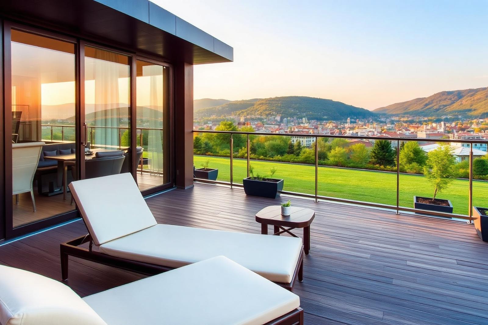 Terrace with city view